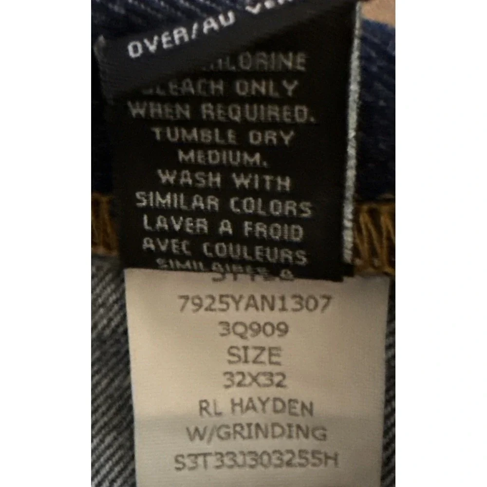 Men's Polo RL Ralph Lauren  32x32 Hayden w/grinding jeans